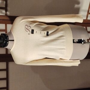 Liz Claiborne Wool and Cashmere Blend Cream Sweater Sz S/M NWT